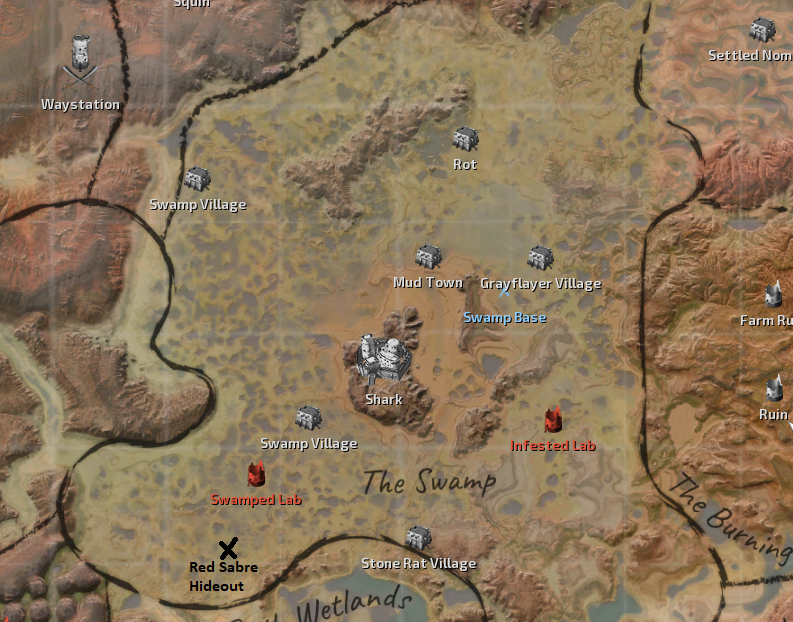 Swamp Map Locations